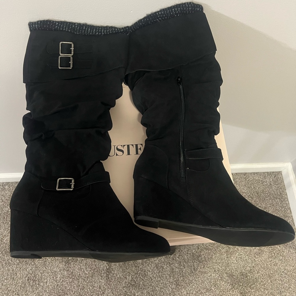 Just Fab Morgan Boots Black 9.5